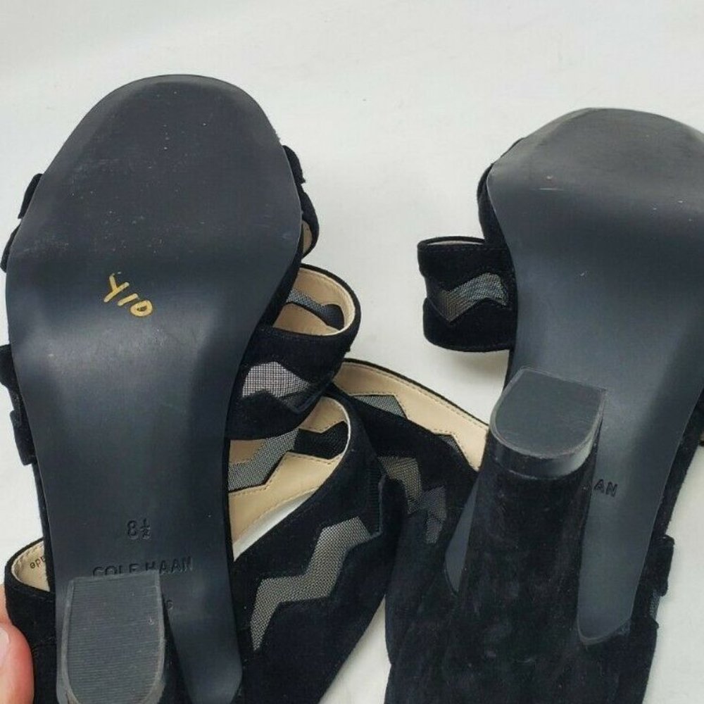 Cole Haan Black Suede Emilia Sandal (8) - Picture 6 of 7